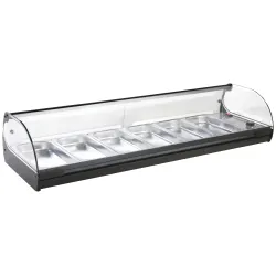 Vitrine chauffante pour bacs Cristal 6 | 6x GN 1/3