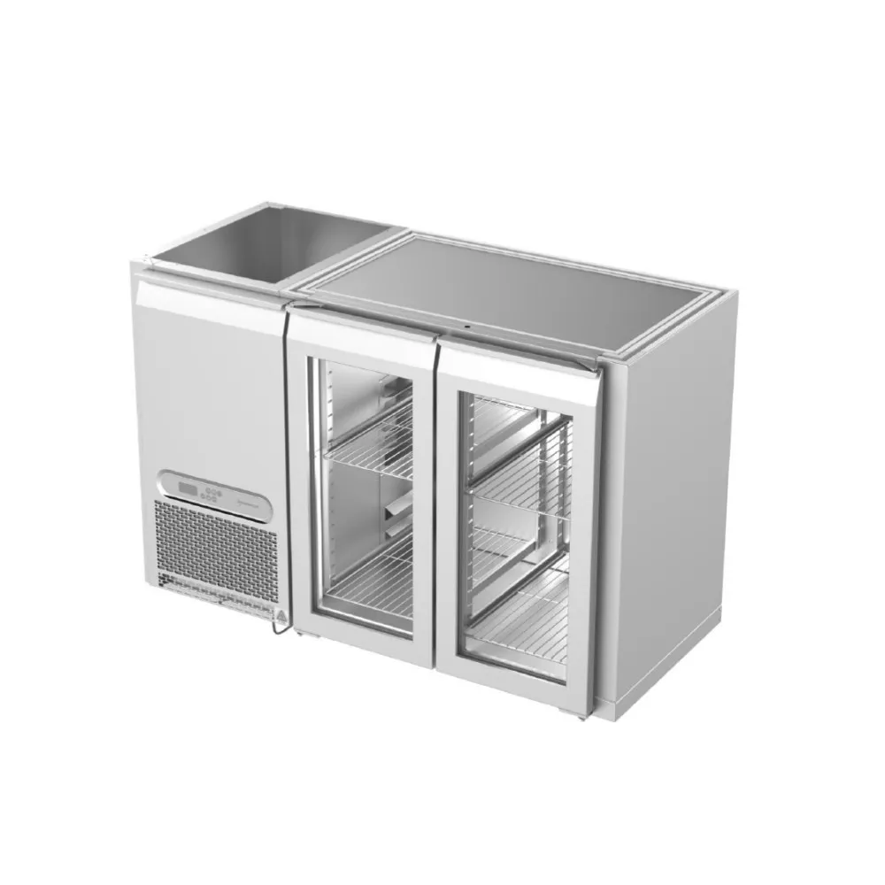 Backbar freezer counter 2 section (BHS-Z-FP0-G202-139/65/86)