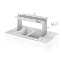 Étagère de buffet avec éclairage LED 743 mm