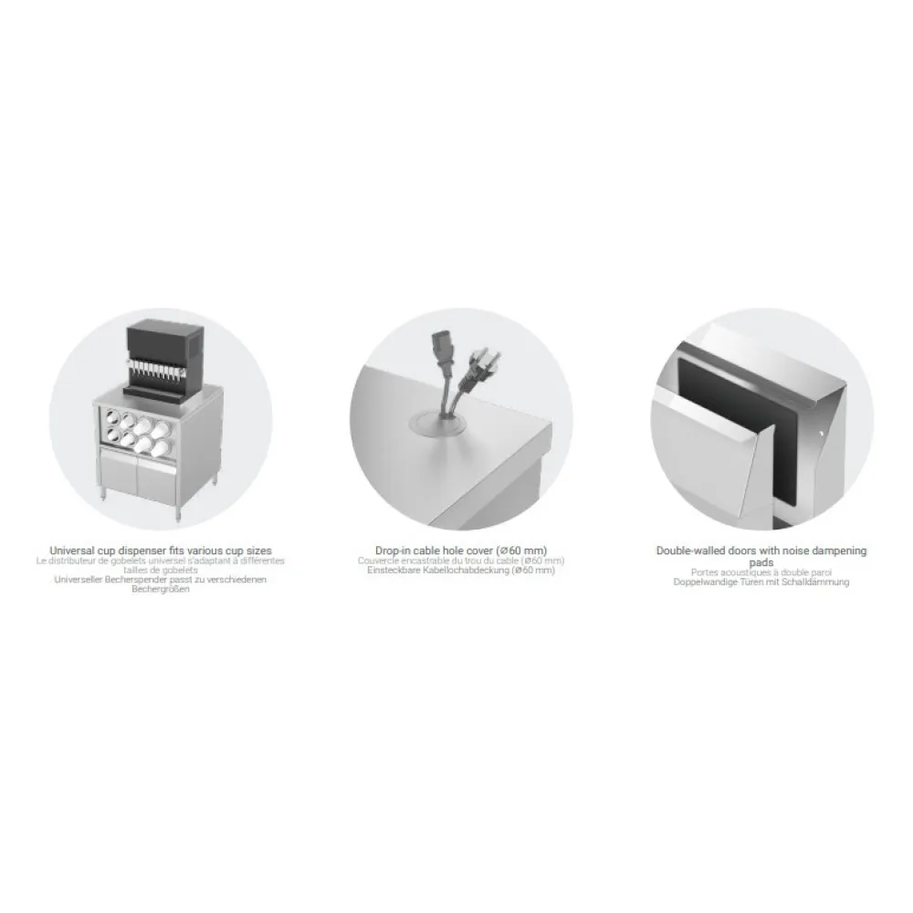 Drink Station Table With Shutting Doors (BHS-Z-DRINK STATION -80/80/93)