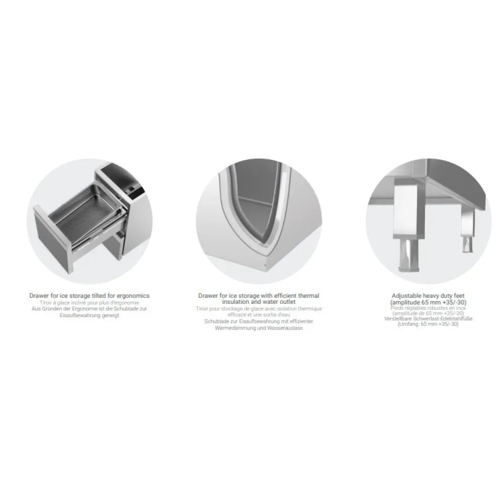 Module With One Neutral Drawer And One Drawer For Ice Storage (BHS-Z-DRAWER FOR ICE STORAGE-43/67/86 )