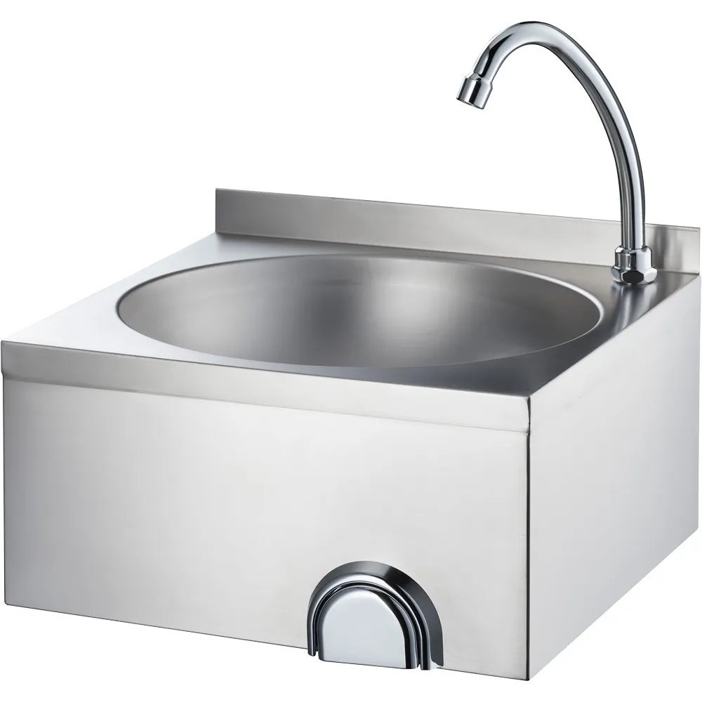 CONTACTLESS WASHBASIN WITH A KNEE SWITCH AND A TAP (610004)