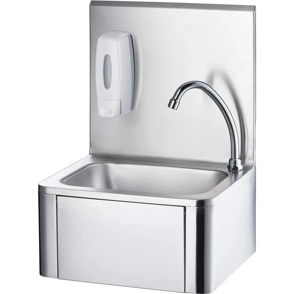 CONTACTLESS WASHBASIN WITH KNEE SWITCH, TAP AND A SOAP DISPENSER (L610005)