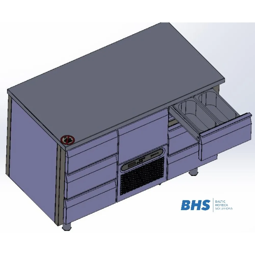 Table réfrigérée pour crème glacée (BHS-PROJECT-130/70/90)