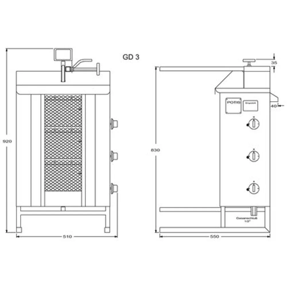 Gas gyros maker GD3/S 40kg (PG1302/ PG1303)