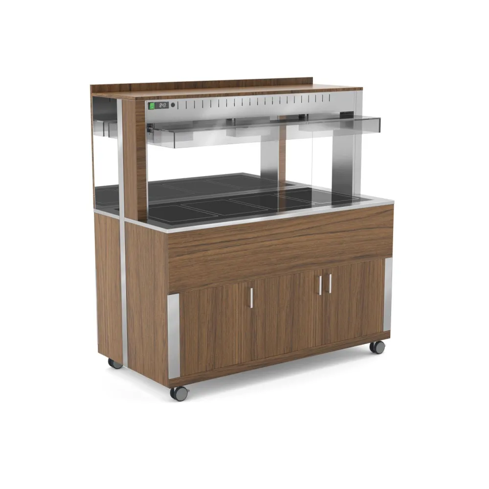 SURFACE CHAUDE EN VERRE TREMPÉ AVEC CHAUFFAGE PAR LAMPE HALOGÈNE ATHENA 4 PC/HALO W (01000HALO4FPCW)