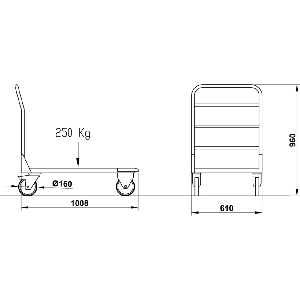 ROUE DE TRANSPORT BACCO 100 (04000BAC100IN)