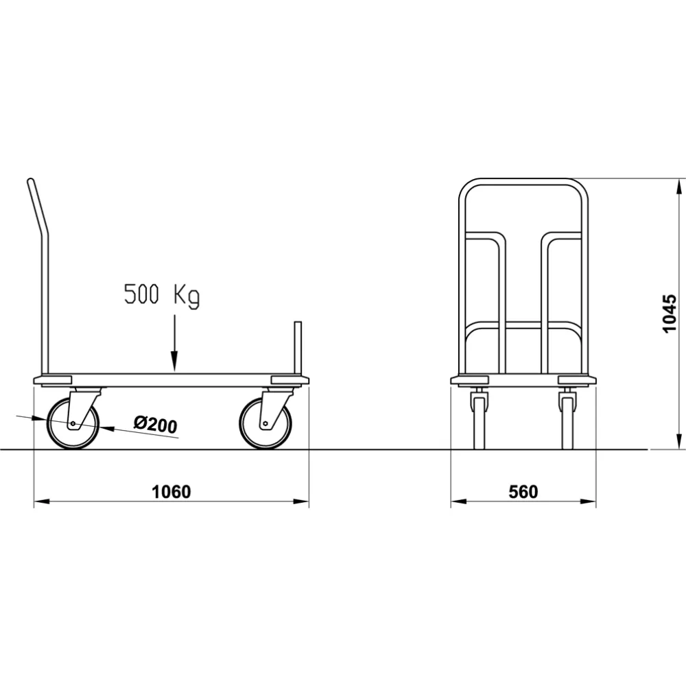 ROUE DE TRANSPORT BACCO RINF (04000BAC100R)