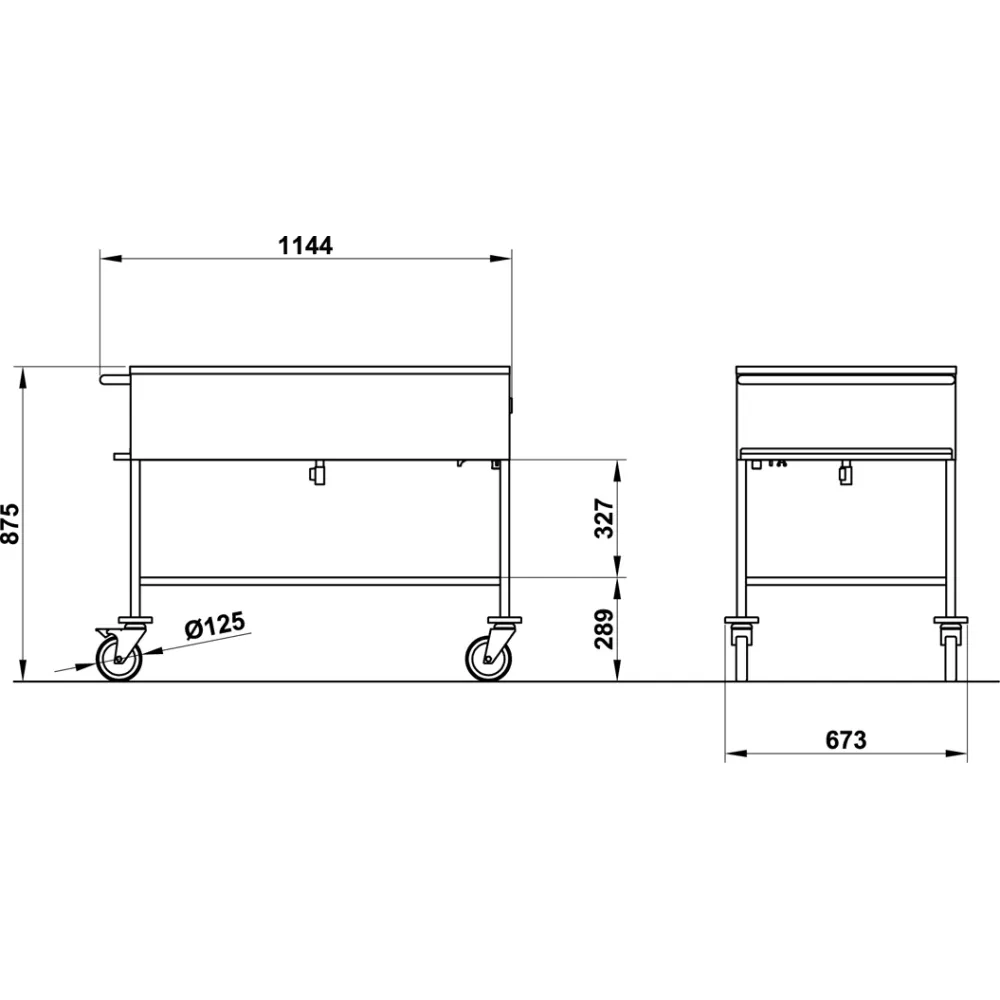 CHARIOT THERMIQUE BAIN MARIE EN ACIER INOXYDABLE CAPRICORNO 3 GN1/1 (02000CAP000IN)