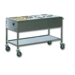 CHARIOT THERMIQUE BAIN MARIE EN ACIER INOXYDABLE CAPRICORNO 4 GN1/1