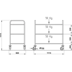 CHARIOT DE SERVICE CERERE