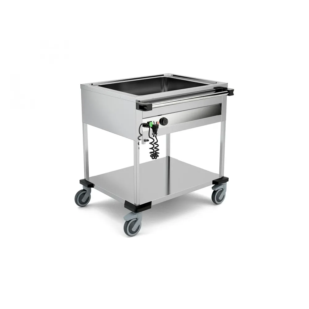 CHARIOT BAIN-MARIE EN ACIER INOXYDABLE COMPASS 2 F (02000COMP2B/FR)