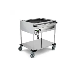 CHARIOT BAIN-MARIE EN ACIER INOXYDABLE COMPASS 2 F
