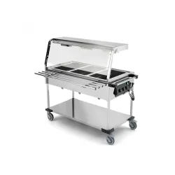 CHARIOT BAIN MARIE AVEC LAMPES HALOGÈNES COMPASS 3 HALO SEP