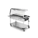 CHARIOT BAIN MARIE AVEC LAMPES HALOGÈNES COMPASS 3 HALO (02000COMP3BM/H)