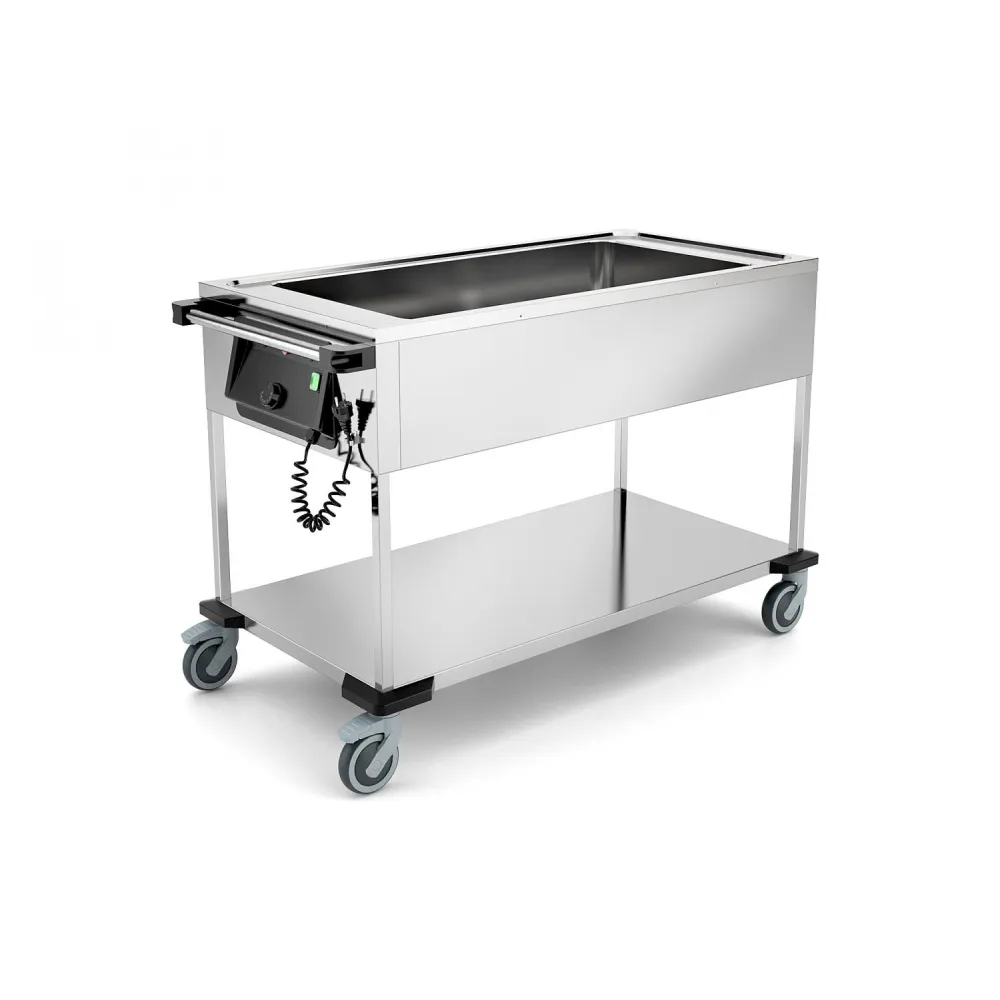 CHARIOT BAIN-MARIE EN ACIER INOXYDABLE COMPASS 3BM (02000COMP3BM)