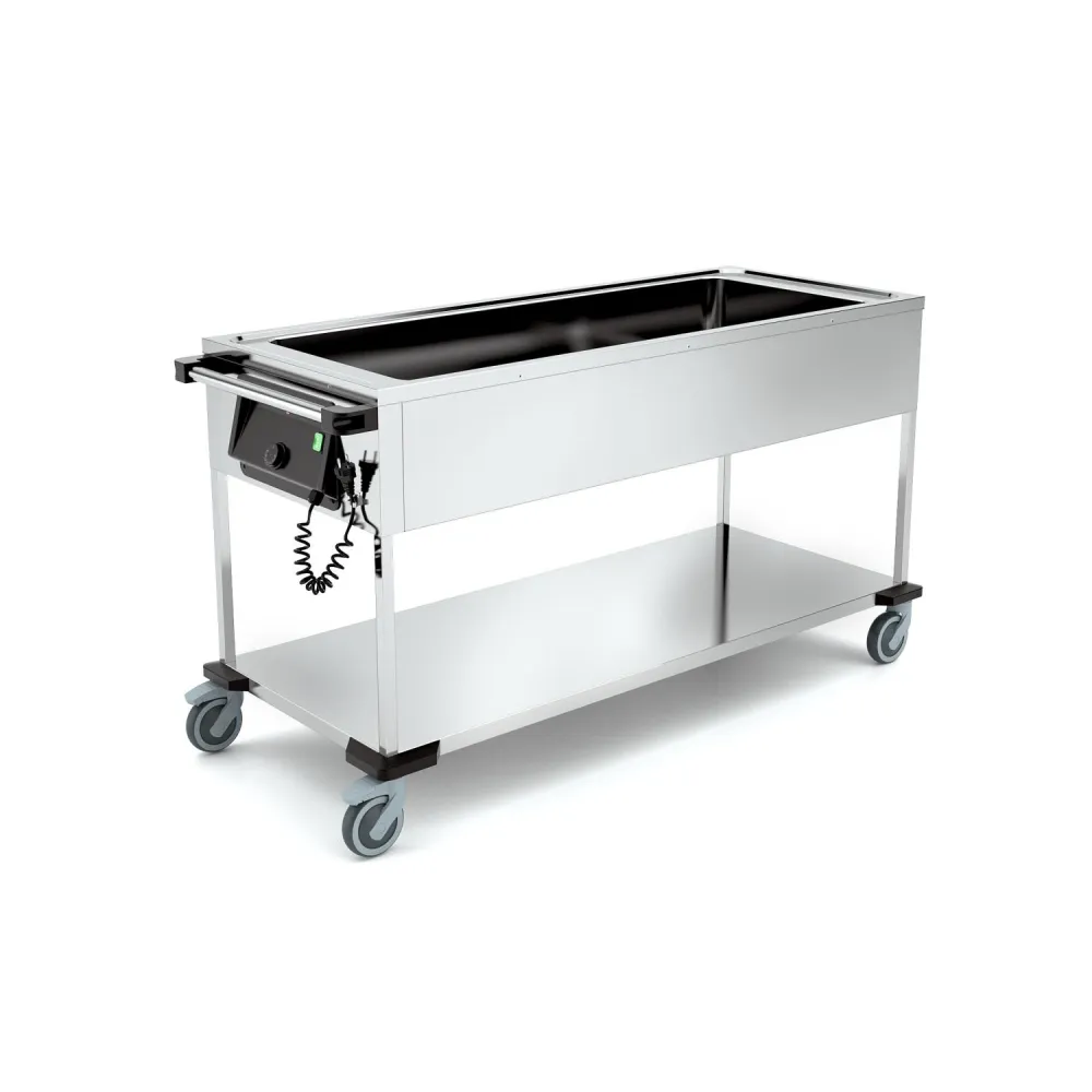 CHARIOT BAIN-MARIE EN ACIER INOXYDABLE COMPASS 4BM (02000COMP4BM)