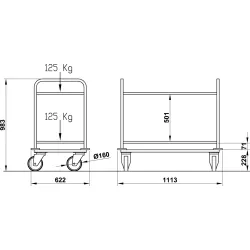 CHARIOT DE SERVICE DRAGONE RINF