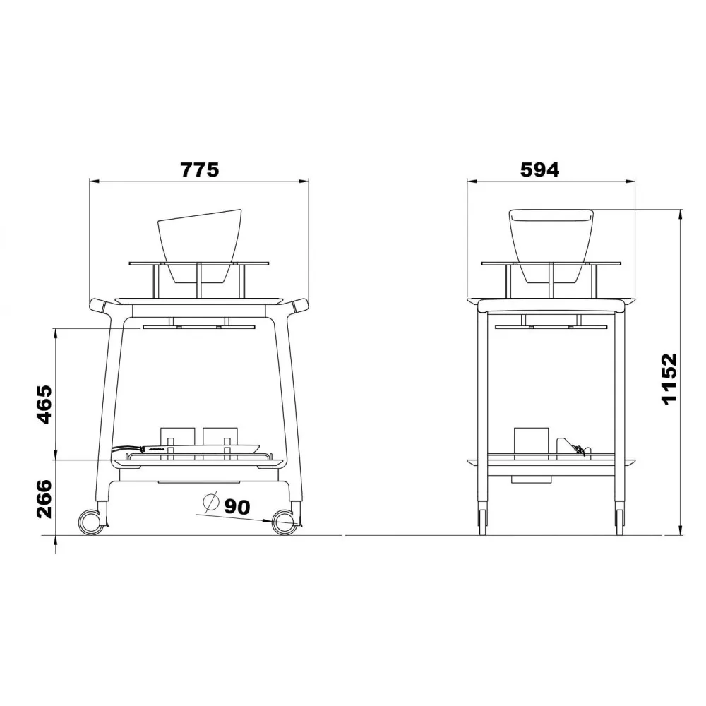 CHARIOT À CHAMPAGNE ARIANNA BOLLE (005LEARI/BOLL)