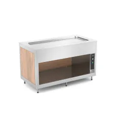 BUFFET AVEC COMPTOIR CHAUFFANT EN ACIER INOXYDABLE OMNIA 2PC-IN