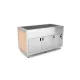 Buffet avec plan de travail chauffant en verre trempé et compartiment inférieur ventilé OMNIA 2PC/SC (01900OM2PCSC)