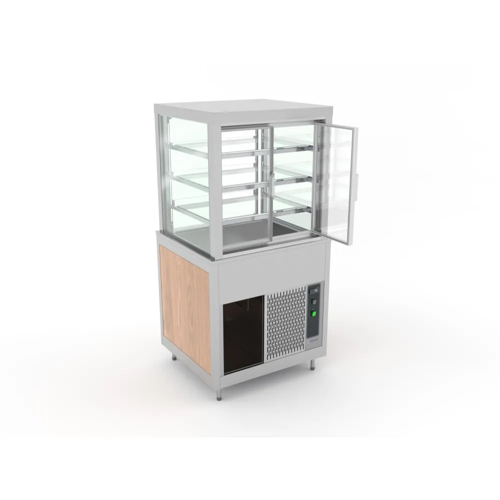 VITRINE VENTILÉE AVEC ÉTAGÈRES OUVRABLES EN VERRE OMNIA 2DSP (01900OMNDSP2)