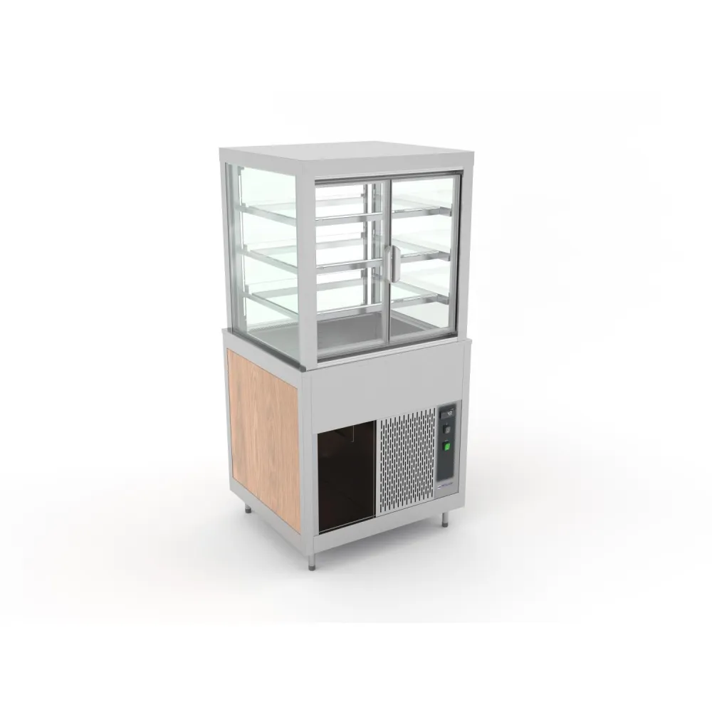 VITRINE VENTILÉE AVEC ÉTAGÈRES OUVRABLES EN VERRE OMNIA 2DSP (01900OMNDSP2)