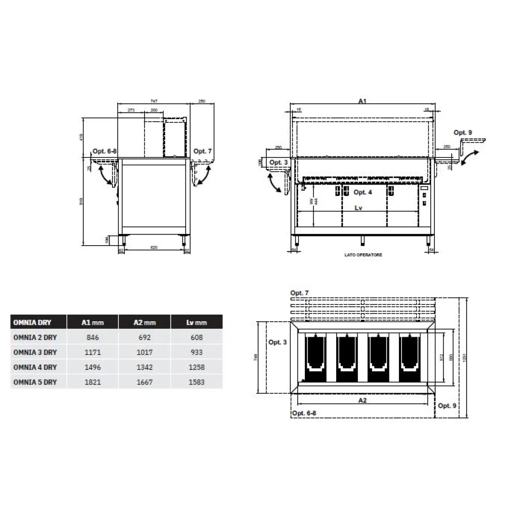 BUFFET CHAUFFANT A CHALEUR SECHE OMNIA 4 DRY (01900OM4DRY)