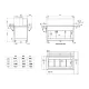 Buffet avec plan de travail chauffant en verre trempé et compartiment inférieur ventilé OMNIA 4PC/SC (01900OM4PCSC)
