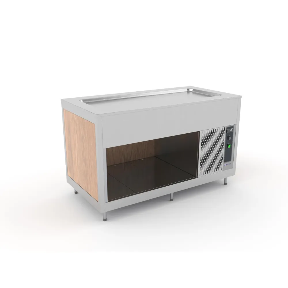 BUFFET RÉFRIGÉRÉ AVEC PLAN DE TRAVAIL EN ACIER INOXYDABLE OMNIA 4PR-IN (01900OM4PR/IN)