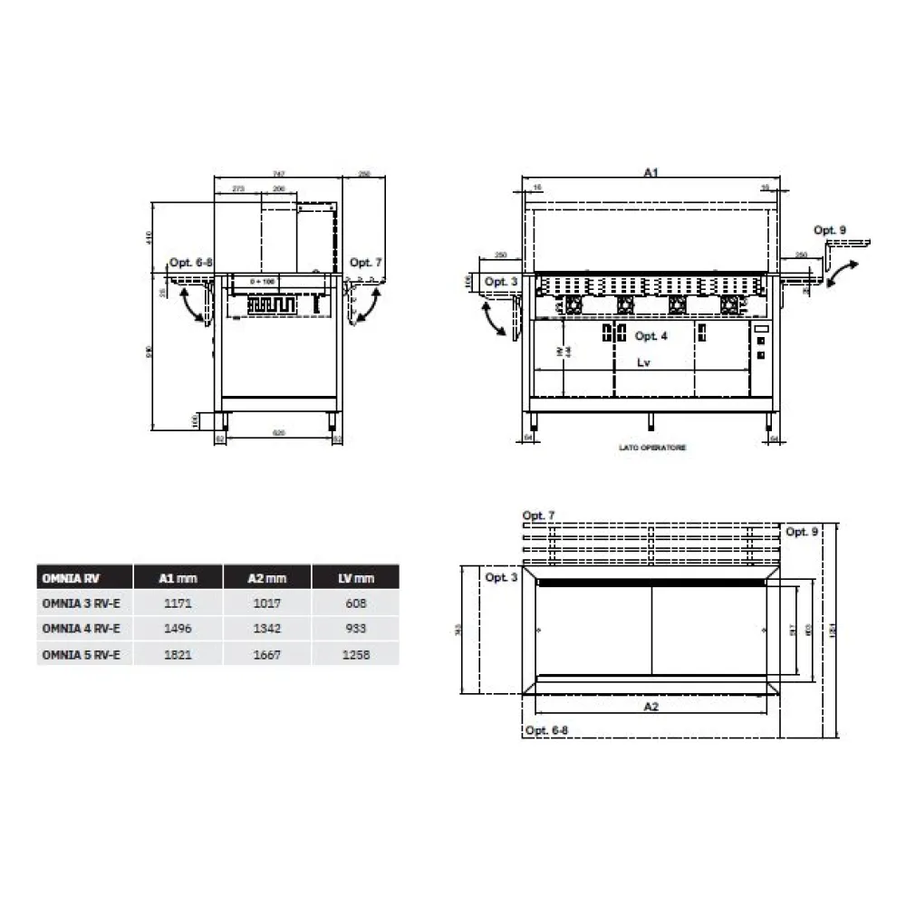 CUISINE FROIDE AVEC VENTILATEUR ET ÉVAPORATEUR OMNIA 4RV-E (01900OM4RV/E)