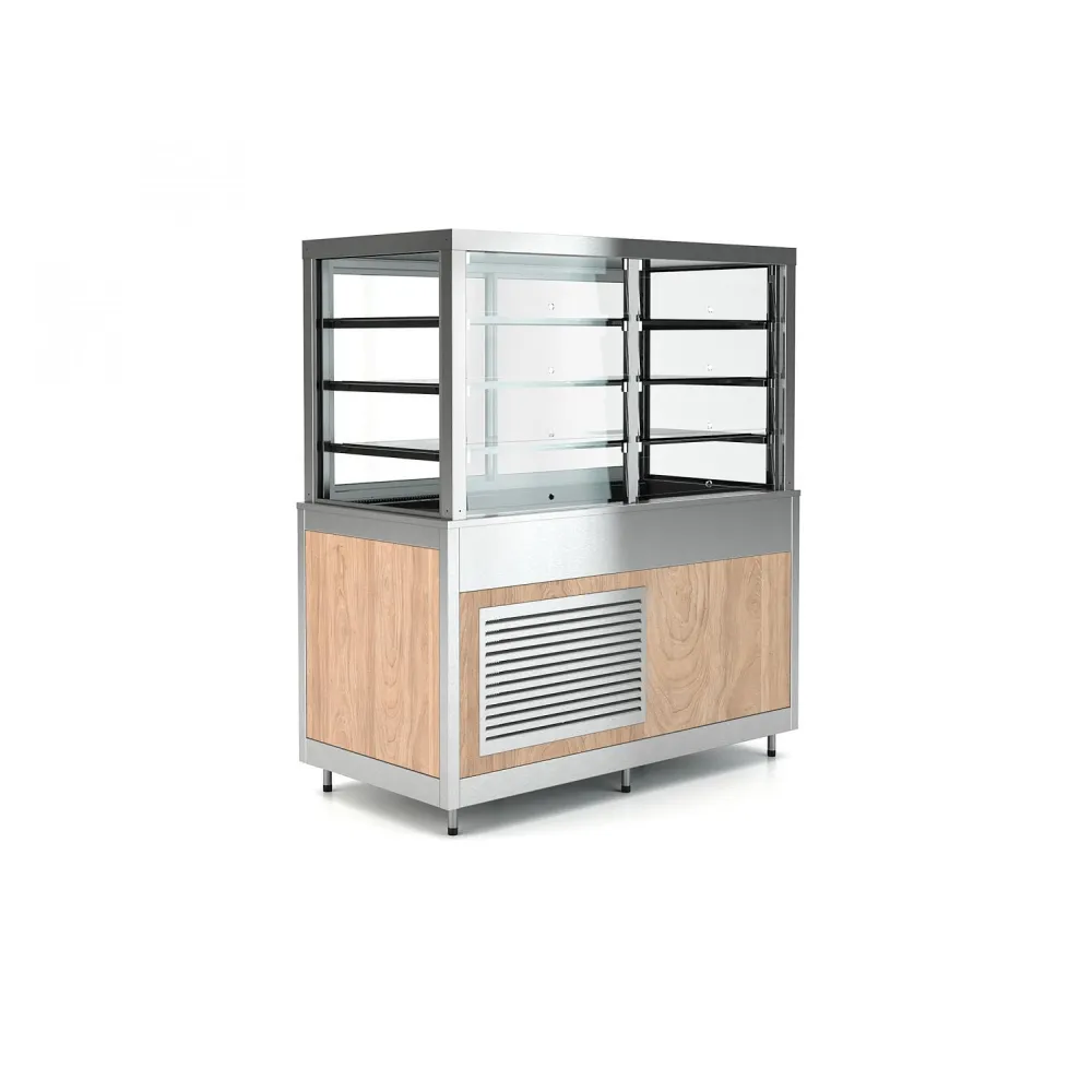 VITRINE VENTILÉE AVEC ÉTAGÈRES OUVRABLES EN VERRE OMNIA 4DSP (01900OMNDSP)