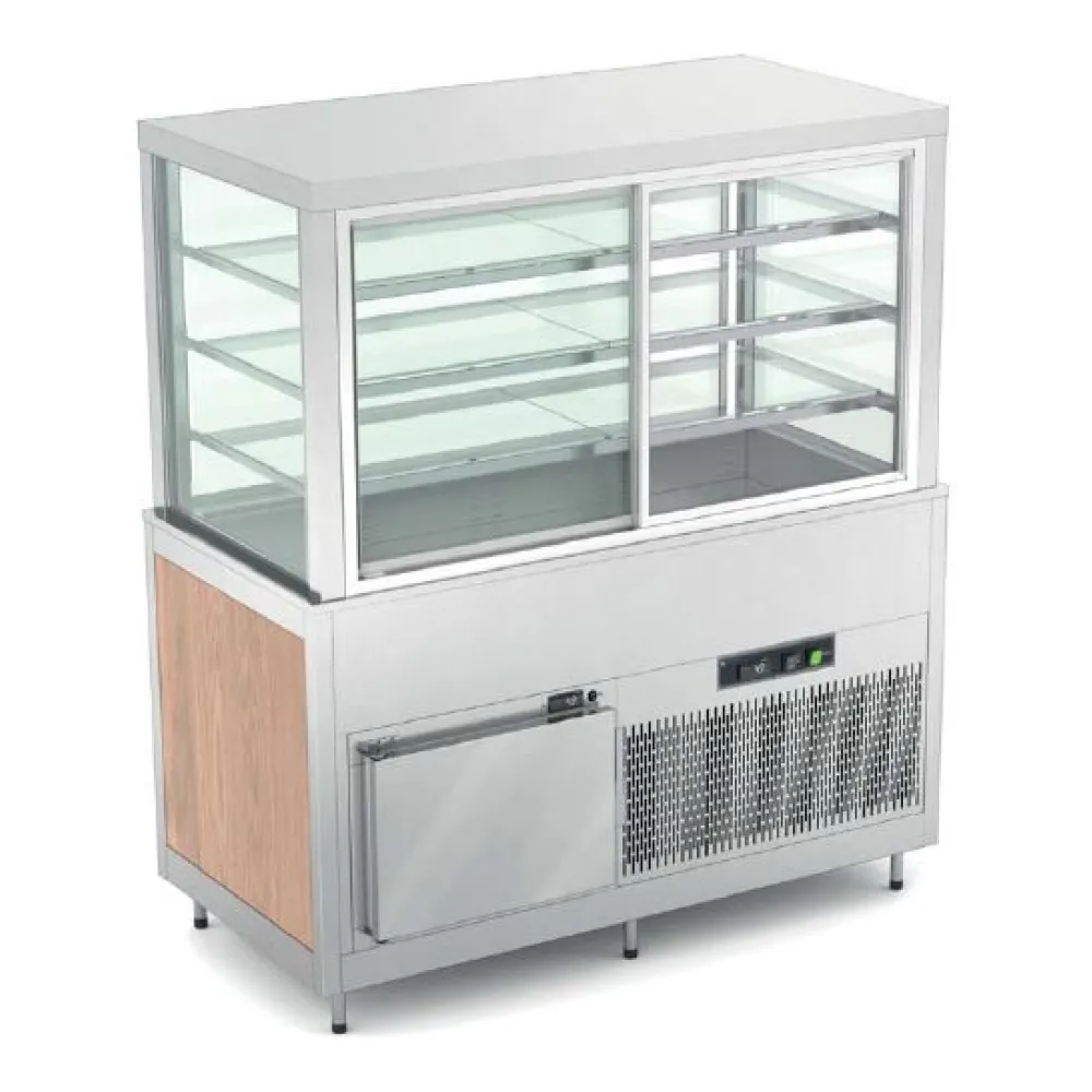 VITRINE RÉFRIGÉRÉE À VENTILATION AVEC ARMOIRE FROIDE INFÉRIEURE OMNIA 4DSP/SF (01900OMNDSP/SF)