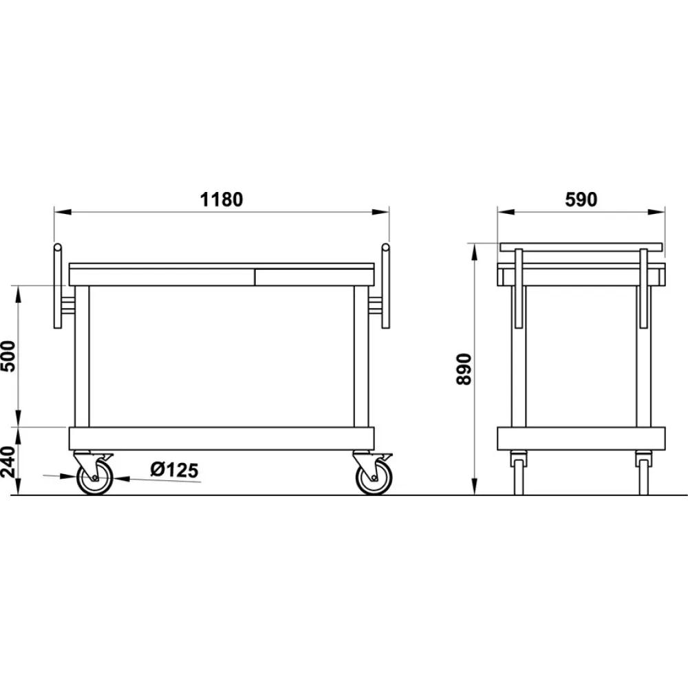 CHARIOT DE SERVICE ARTEMIDE 2 (008INART/02ML)
