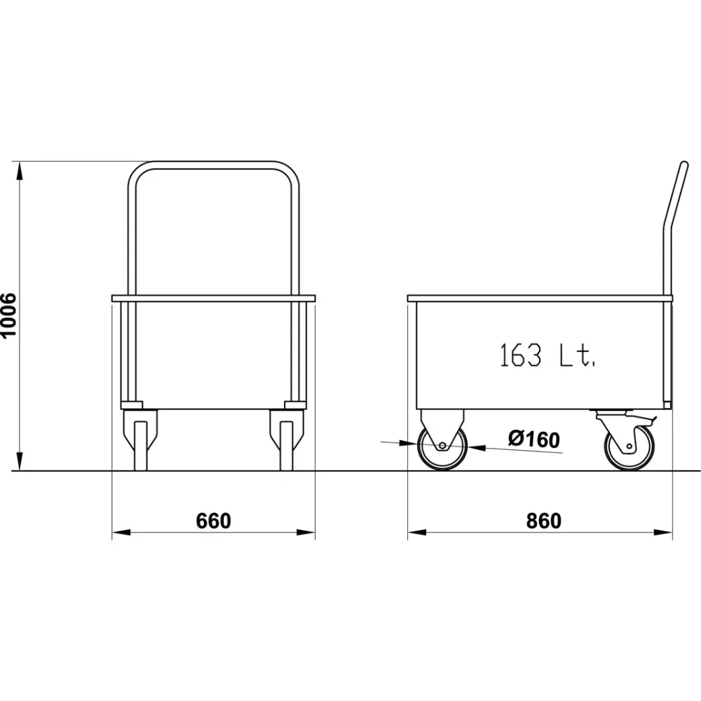 CHARIOT ÉVIER POUR LAVER LES FRUITS ET LÉGUMES TETI (04000V/VERDIN)