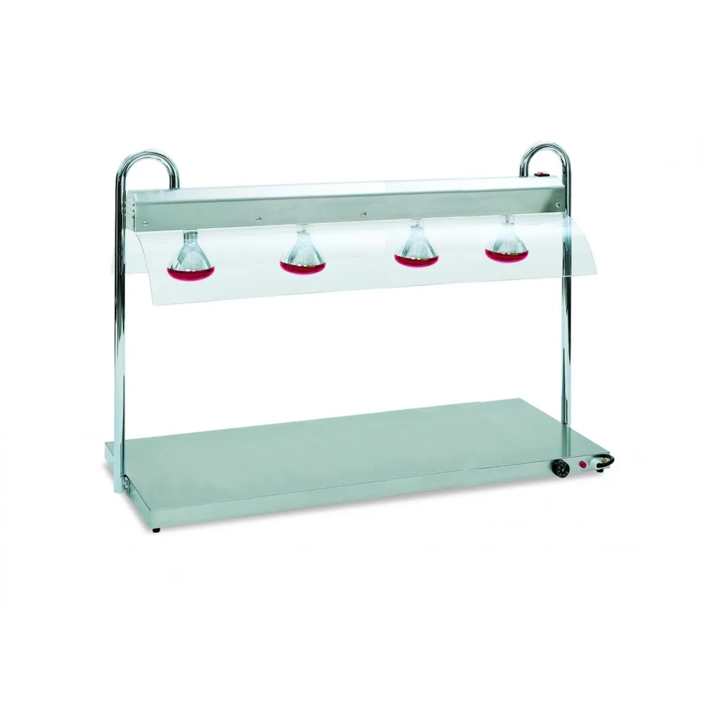 SURFACE CHAUFFANTE AVEC SUPPORT DE LAMPE INFRAROUGE VULCANO 4/1 INFRA (03600VU4RED)