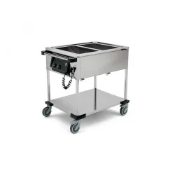 CHARIOT BAIN-MARIE EN ACIER INOXYDABLE COMPASS 2 SEP
