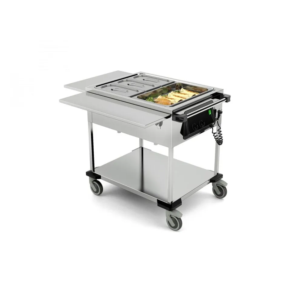 CHARIOT BAIN-MARIE EN ACIER INOXYDABLE COMPASS 2 SEP (02000COMP2VSBM)