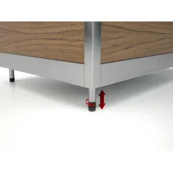BUFFET RÉFRIGÉRÉ AVEC PLAN DE TRAVAIL HANEX® BETACRYL ET COMPARTIMENT INFÉRIEUR FROID OMNIA 5PR/SF