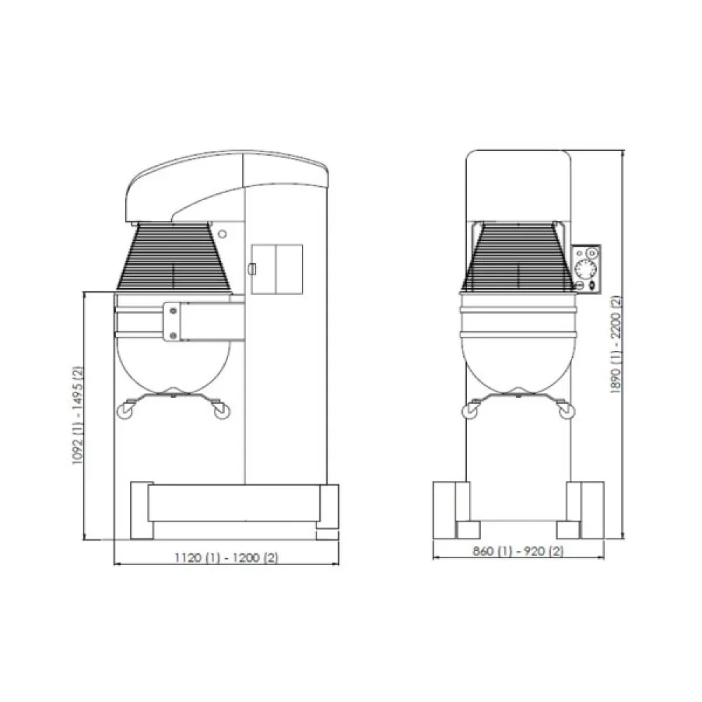 Mélangeur planétaire BULL B100 (BULL B80L)