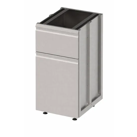 Modules d’armoires avec déflecteur et panier coulissant