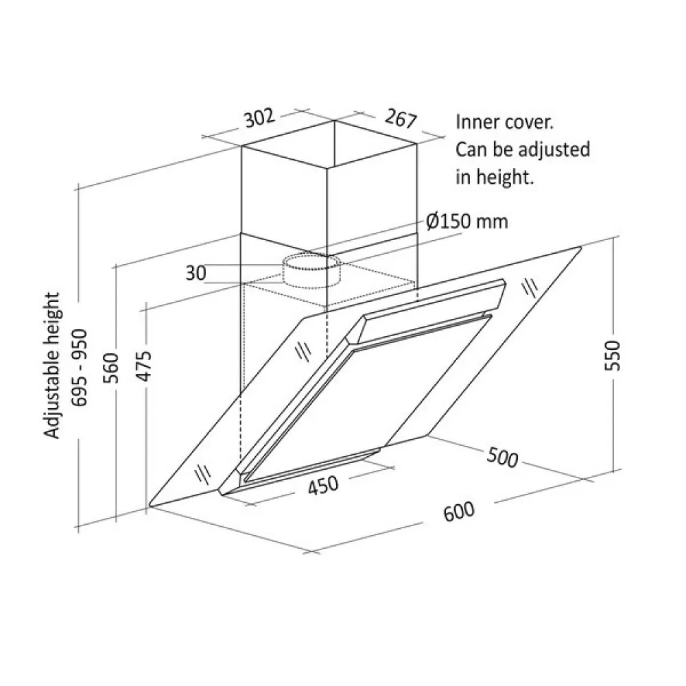 Hotte murale EMV 605 (04040605210000)