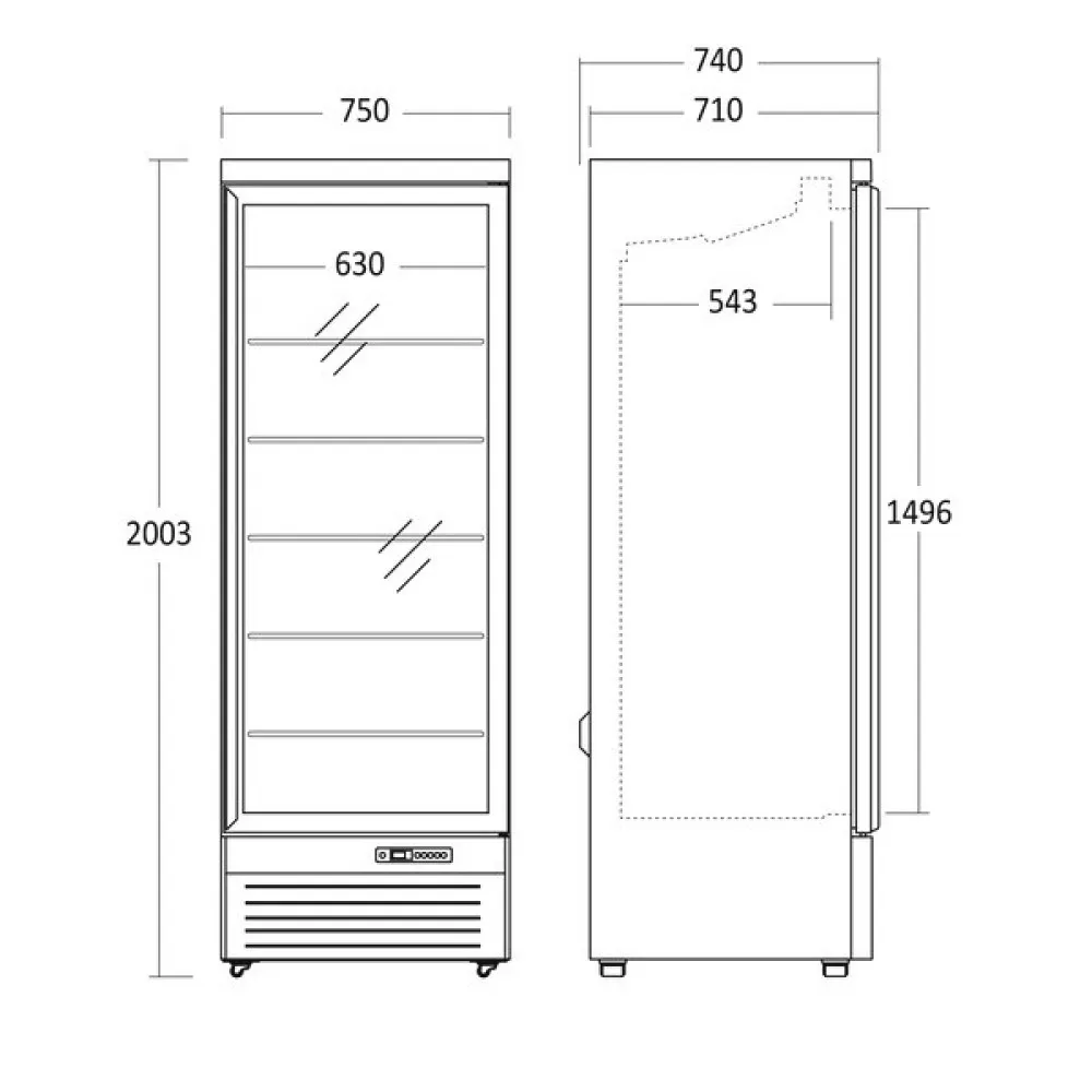 Congélateur présentoir DF 560 BC (25324010000DF560BC)