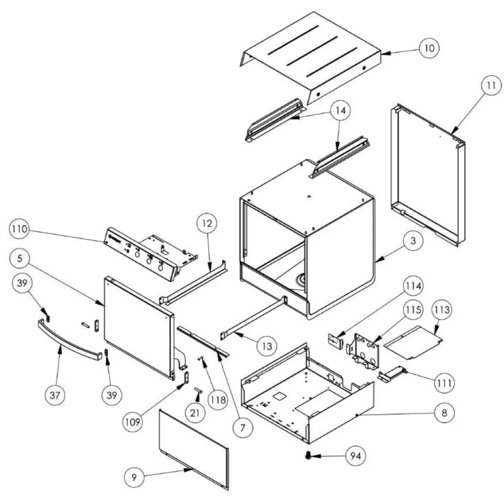 DISHWASHER EXPLODED VIEWS - SPARE PARTS (C000000)