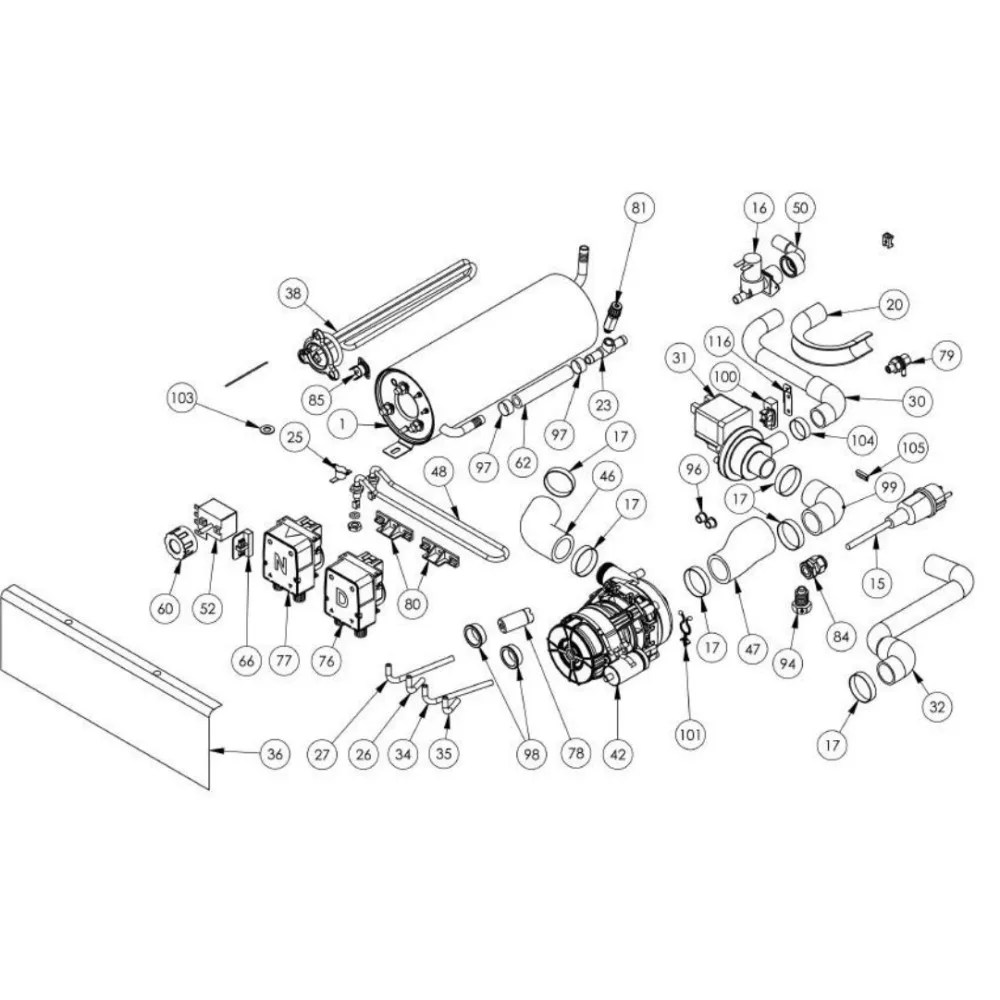 DISHWASHER EXPLODED VIEWS - SPARE PARTS (C000000)