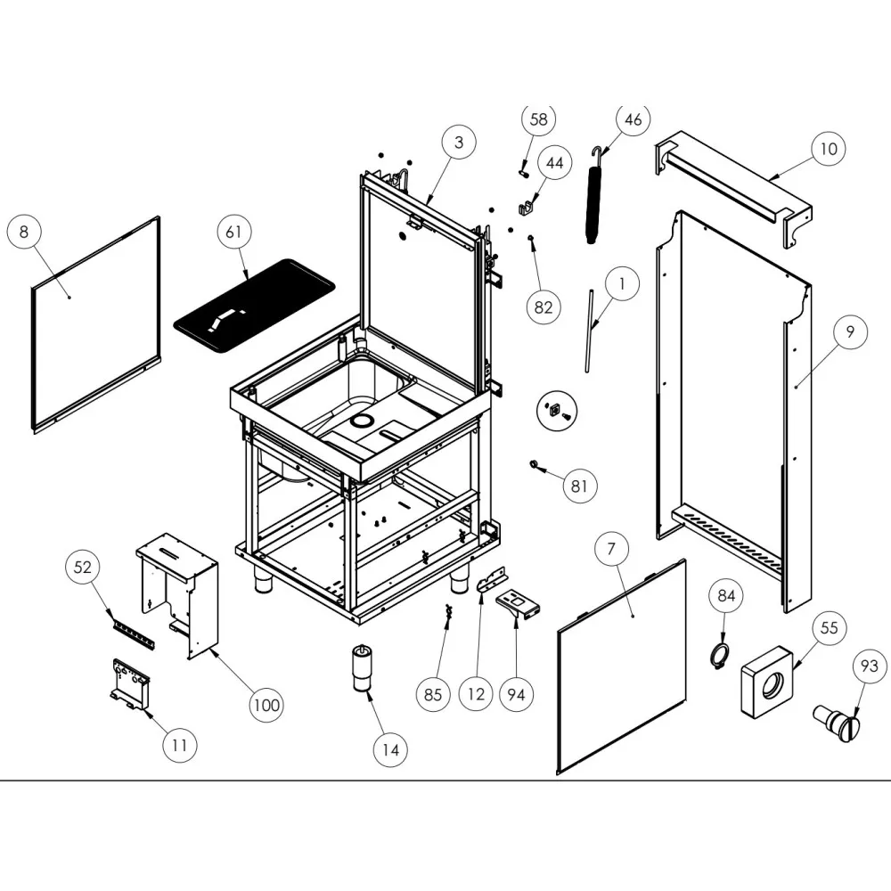 DISHWASHER EXPLODED VIEWS - SPARE PARTS (C000002)