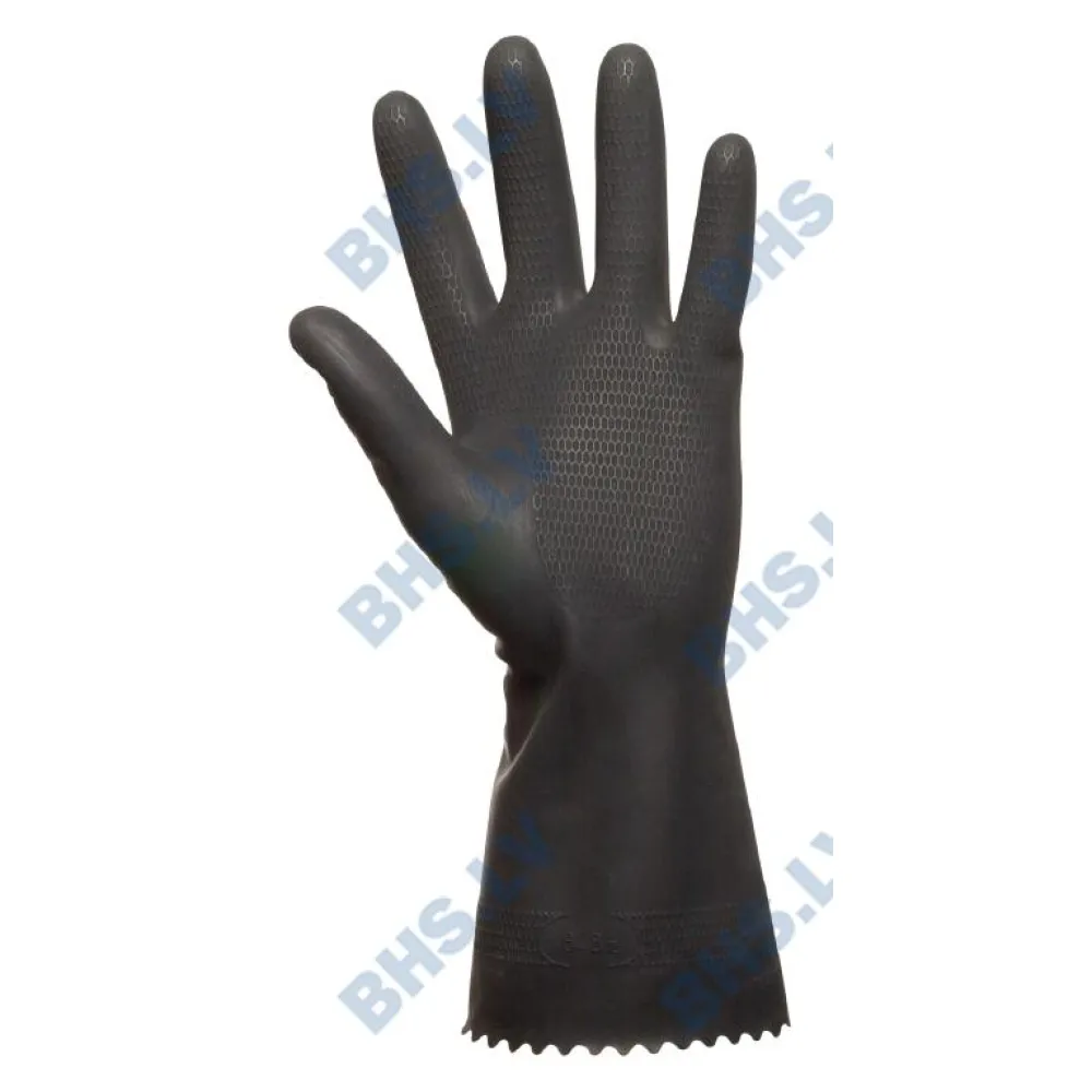 Gants en caoutchouc, noirs (BHS-1823100)