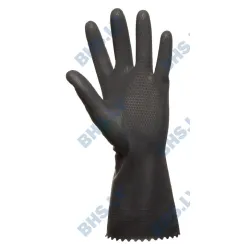 Gants en caoutchouc, noirs