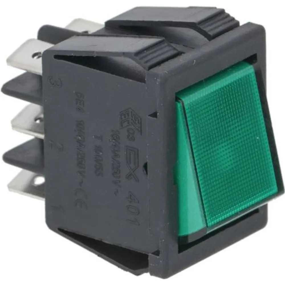  CHANGEOVER SWITCH 2 POLE GREEN 16A 250V (L3319030 CEDV01VSL )