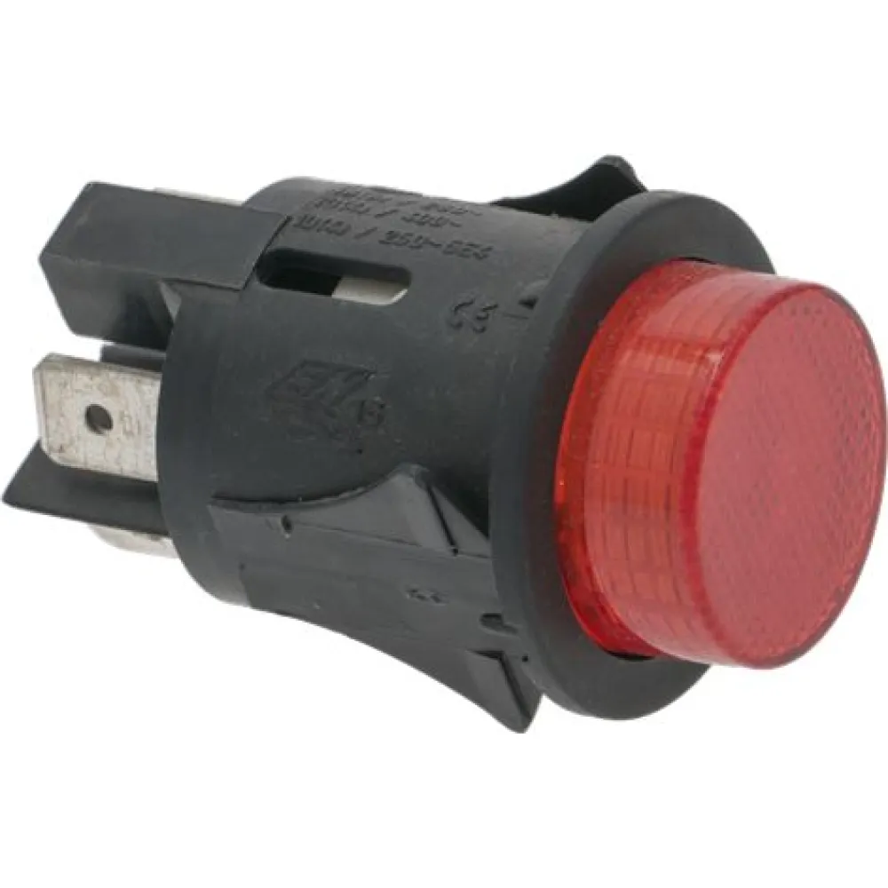 RED BIPOLAR PUSH BUTTON 16A 250V (L1319614 CEPU25A)